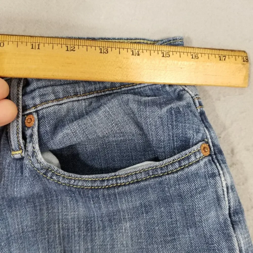 Levi's 514 jeans men's 32x34 regular fit straight blue stretch denim pants retro